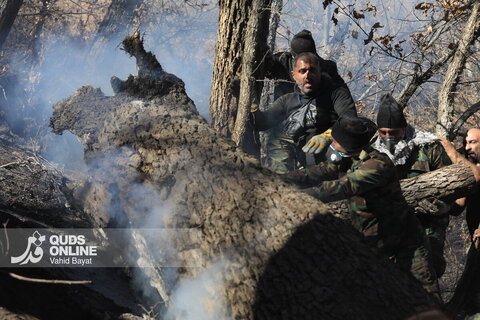 گزارش تصویری | آخرین تصاویر از آتش‌سوزی جنگل الیت