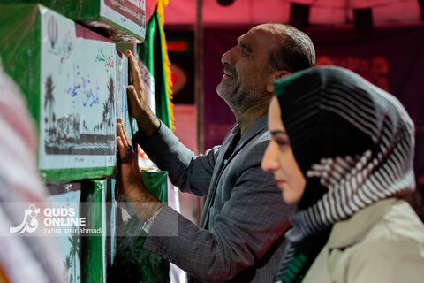 گزارش تصویری | آیین وداع با ۱۰۰ شهید گمنام