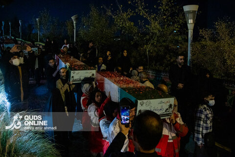 گزارش تصویری | آیین وداع با ۱۰۰ شهید گمنام