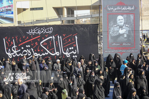 گزارش تصویری | مراسم تشییع پیکرهای مطهر 13 شهید گمنام در مشهد