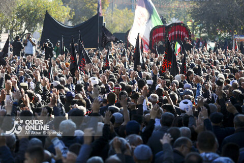 گزارش تصویری | مراسم تشییع پیکرهای مطهر 13 شهید گمنام در مشهد