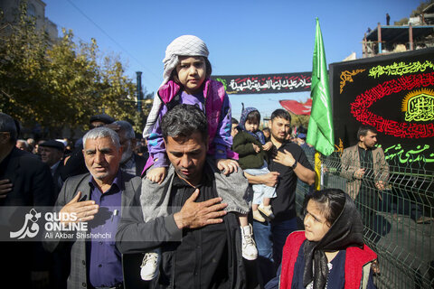 گزارش تصویری | مراسم تشییع پیکرهای مطهر 13 شهید گمنام در مشهد