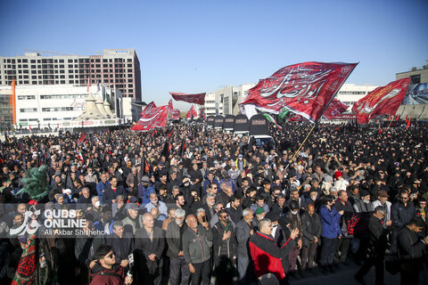 گزارش تصویری | مراسم تشییع پیکرهای مطهر 13 شهید گمنام در مشهد