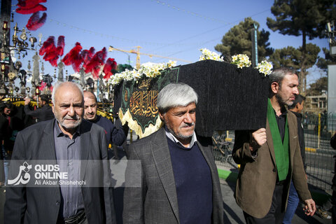 گزارش تصویری | مراسم تشییع پیکرهای مطهر 13 شهید گمنام در مشهد