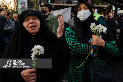 مراسم تشییع پیکرهای پاک ۱۰۰ شهید گمنام - تهران