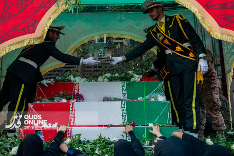 مراسم تشییع پیکرهای پاک ۱۰۰ شهید گمنام - تهران