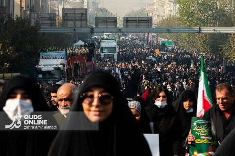 مراسم تشییع پیکرهای پاک ۱۰۰ شهید گمنام - تهران