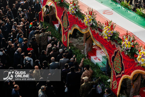 مراسم تشییع پیکرهای پاک ۱۰۰ شهید گمنام - تهران