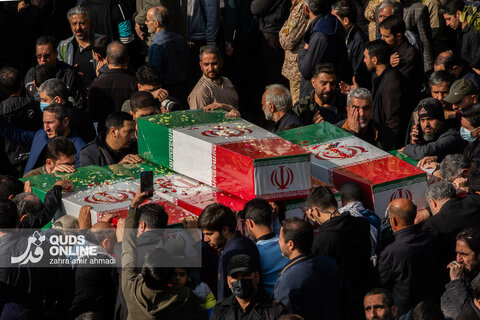 مراسم تشییع پیکرهای پاک ۱۰۰ شهید گمنام - تهران