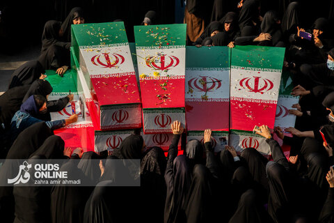 مراسم تشییع پیکرهای پاک ۱۰۰ شهید گمنام - تهران