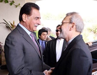 رئیس مجلس پاکستان در دیدار با لاریجانی : روابط دوجانبه با ایران به مرحله‌ای مهم رسیده است