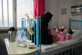 گزارش تصویری | بیمارستان کودکان اکبر در موج جدید آنفلوآنزا _ کرونا در مشهد