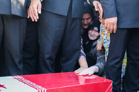 گزارش تصویری |  مراسم تشییع و تدفین شهید گمنام در زائرسرای رضوی