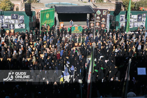 گزارش تصویری | تشییع و تدفین شهید گمنام در زائرسرای رضوی