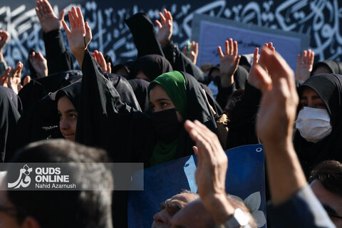 گزارش تصویری | تشییع و تدفین شهید گمنام در زائرسرای رضوی