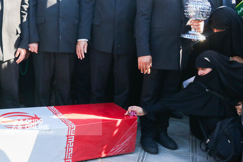 گزارش تصویری | تشییع و تدفین شهید گمنام در زائرسرای رضوی