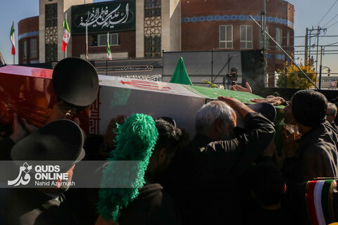 گزارش تصویری | تشییع و تدفین شهید گمنام در زائرسرای رضوی