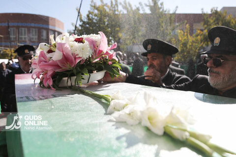 گزارش تصویری | تشییع و تدفین شهید گمنام در زائرسرای رضوی