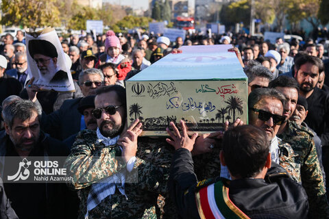 گزارش تصویری | تشییع و تدفین شهید گمنام در زائرسرای رضوی