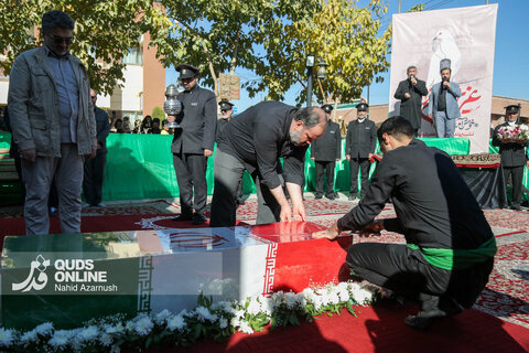 گزارش تصویری | تشییع و تدفین شهید گمنام در زائرسرای رضوی