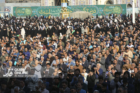 گزارش تصویری | اقامه نماز طلب باران در حرم مطهر رضوی