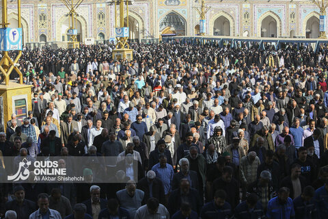 گزارش تصویری | اقامه نماز طلب باران در حرم مطهر رضوی