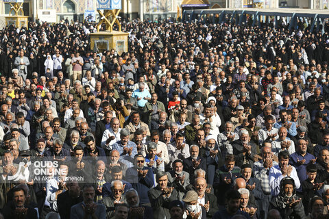 گزارش تصویری | اقامه نماز طلب باران در حرم مطهر رضوی