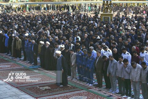 گزارش تصویری | اقامه نماز طلب باران در حرم مطهر رضوی
