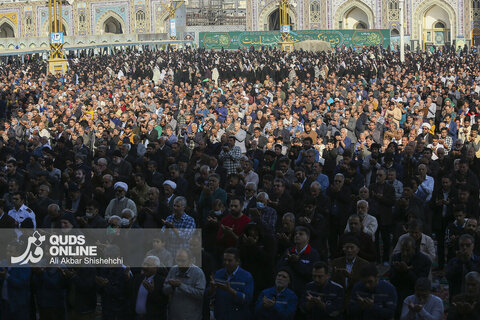 گزارش تصویری | اقامه نماز طلب باران در حرم مطهر رضوی
