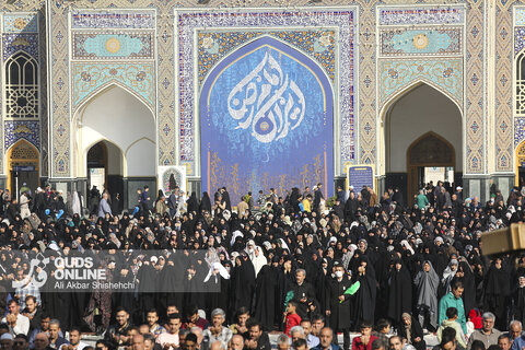 گزارش تصویری | اقامه نماز طلب باران در حرم مطهر رضوی