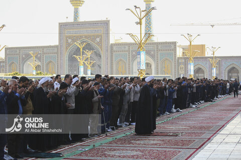 گزارش تصویری | اقامه نماز طلب باران در حرم مطهر رضوی