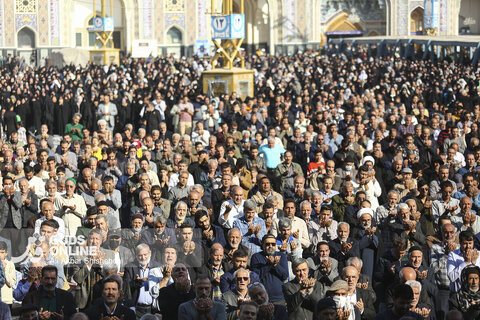 گزارش تصویری | اقامه نماز طلب باران در حرم مطهر رضوی