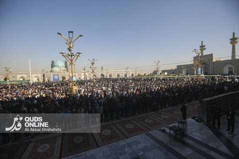 گزارش تصویری | اقامه نماز طلب باران در حرم مطهر رضوی