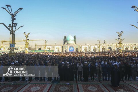 گزارش تصویری | اقامه نماز طلب باران در حرم مطهر رضوی