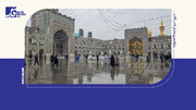 فیلم | اولین باران پاییزی در حرم مطهر رضوی