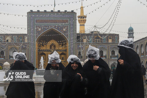 گزارش تصویری | بارش رحمت الهی در حرم مطهر رضوی