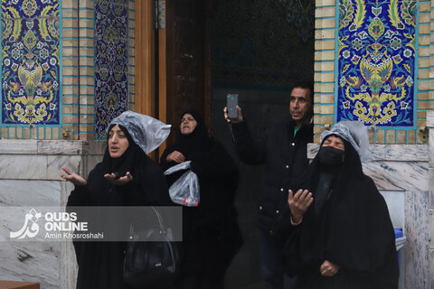 گزارش تصویری | بارش رحمت الهی در حرم مطهر رضوی