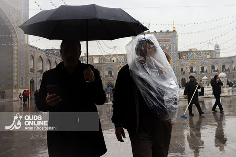گزارش تصویری | بارش رحمت الهی در حرم مطهر رضوی