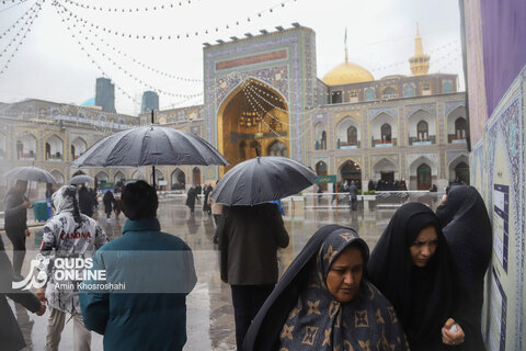 گزارش تصویری | بارش رحمت الهی در حرم مطهر رضوی