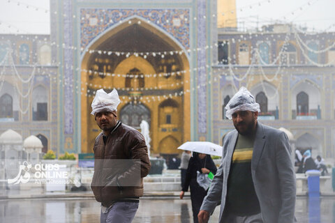 گزارش تصویری | بارش رحمت الهی در حرم مطهر رضوی