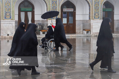 گزارش تصویری | بارش رحمت الهی در حرم مطهر رضوی