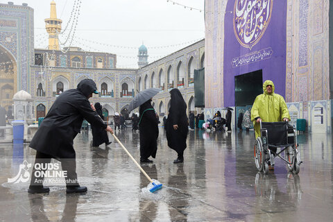 گزارش تصویری | بارش رحمت الهی در حرم مطهر رضوی