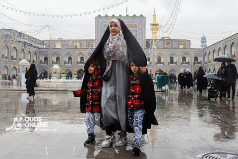 بارش رحمت الهی در حرم مطهر رضوی