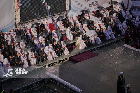 مراسم ازدواج زوج‌های فلسطینی در آتش‌بس شکننده غزه