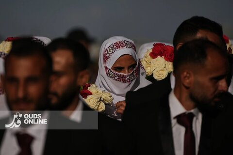 مراسم ازدواج زوج‌های فلسطینی در آتش‌بس شکننده غزه