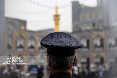 بارش رحمت الهی در حرم مطهر رضوی