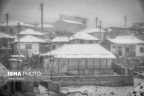 تصاویری از بارش برف پاییزی در ارتفاعات سوادکوه