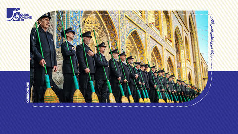 عرض تبریک زائران و خادمان به حضرت رضا (ع)