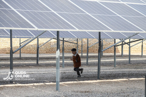 گزارش تصویری | افتتاح نیروگاه 1 مگاواتی خورشیدی - روستای فارمد