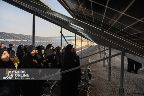 گزارش تصویری | افتتاح نیروگاه 1 مگاواتی خورشیدی - روستای فارمد